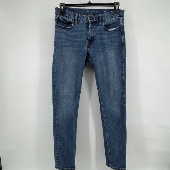 Banana Republic Legacy Skinny Fit Jeans Mens 32x32 Medium Wash Blue Stretch - Picture 2 of 9